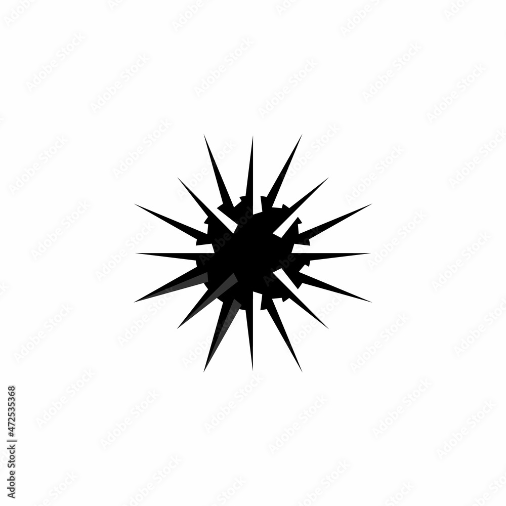 Fototapeta premium Spiny ball logo design. explosion logo