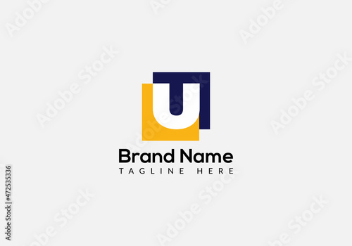 Abstract U letter modern initial lettermarks logo design