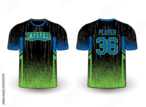 Sports gear template mockup perfect fit for all sports. The designs that go on casual wear, shirts, fashions apparel, and all kinds of team uniform
