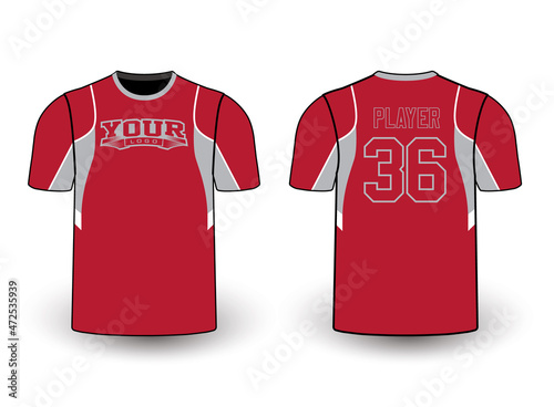 Sports gear template mockup perfect fit for all sports. The designs that go on casual wear, shirts, fashions apparel, and all kinds of team uniform