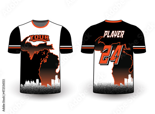 Sports gear template mockup perfect fit for all sports. The designs that go on casual wear, shirts, fashions apparel, and all kinds of team uniform