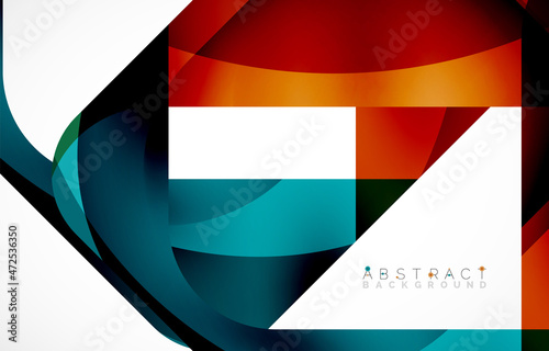 Free Download Minimal background. Abstract square shape with round corners created with wavy forms. Vector Illustration For Wallpaper, Banner, Background, Landing Page - GFXLoad