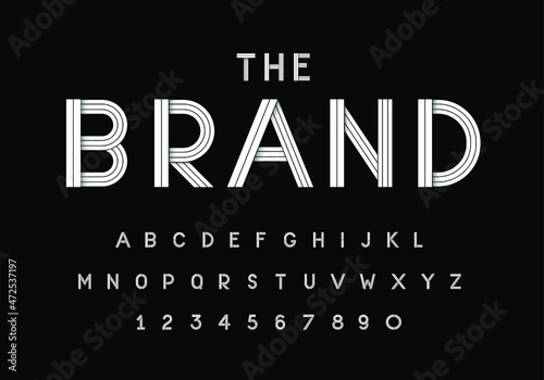 Modern and elegant vector typography set
