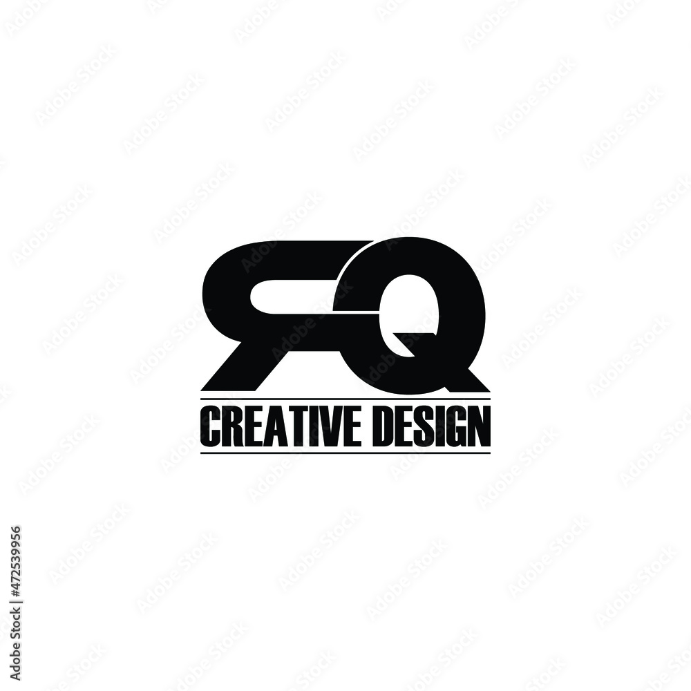 Letter RQ simple logo design vector Letter RQ simple logo design vector