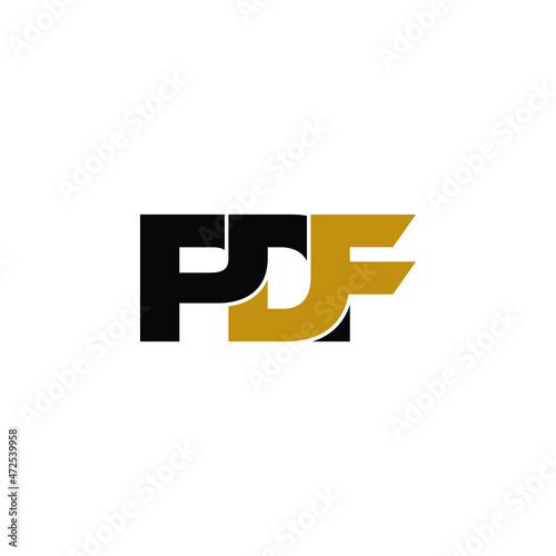 PDF letter monogram logo design vector