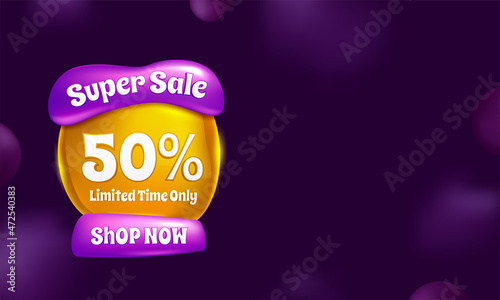 Super sale special offer banner template