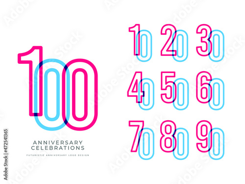 Anniversary celebration Logo Colletions Template 
