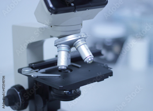 medical laboratory, microscope for chemistry biology test samples,Scientific and healthcare research background 