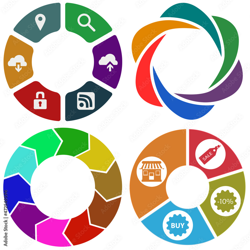 Business infographics. Set of pie chart
Business infographics. Set of pie chart