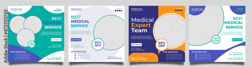 Medical Service Social Media Post or Instagram Post Design |Medical Dentist Social Media Post, Best Medical Services Social Media Post Design Template