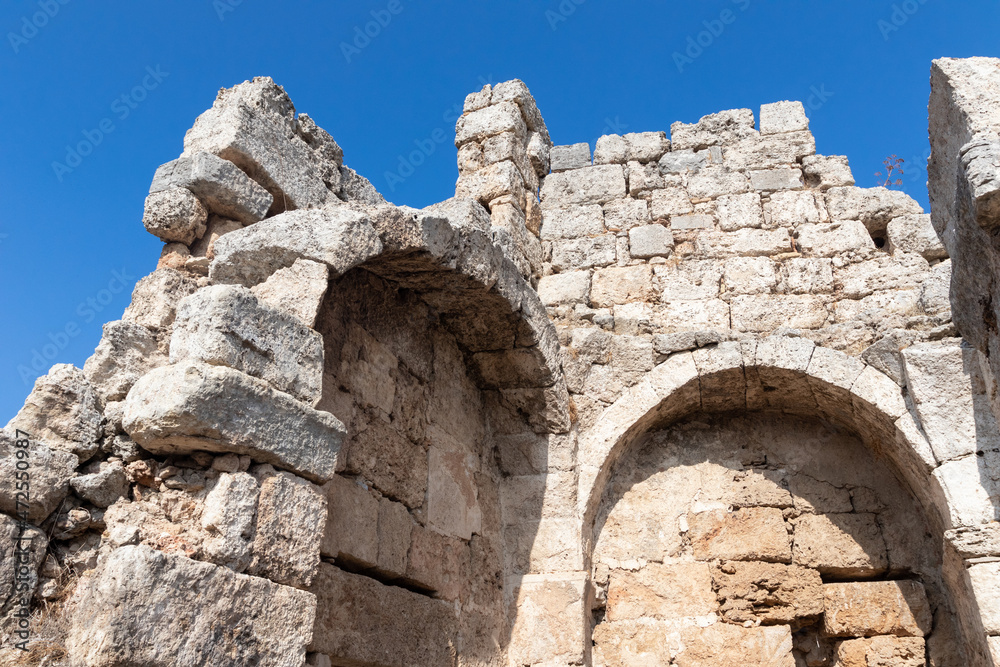 Ruins of ancient city of Perge, Antalya Turkey