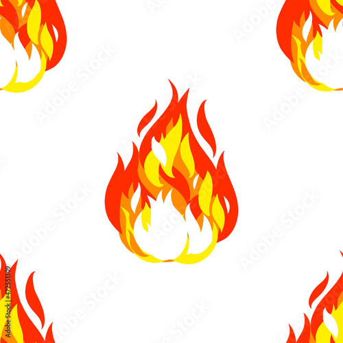 Fireball seamless pattern vector, free hand draw for any graphic design