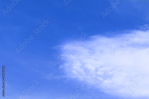 Blue sky texture and bright clouds in daylight
