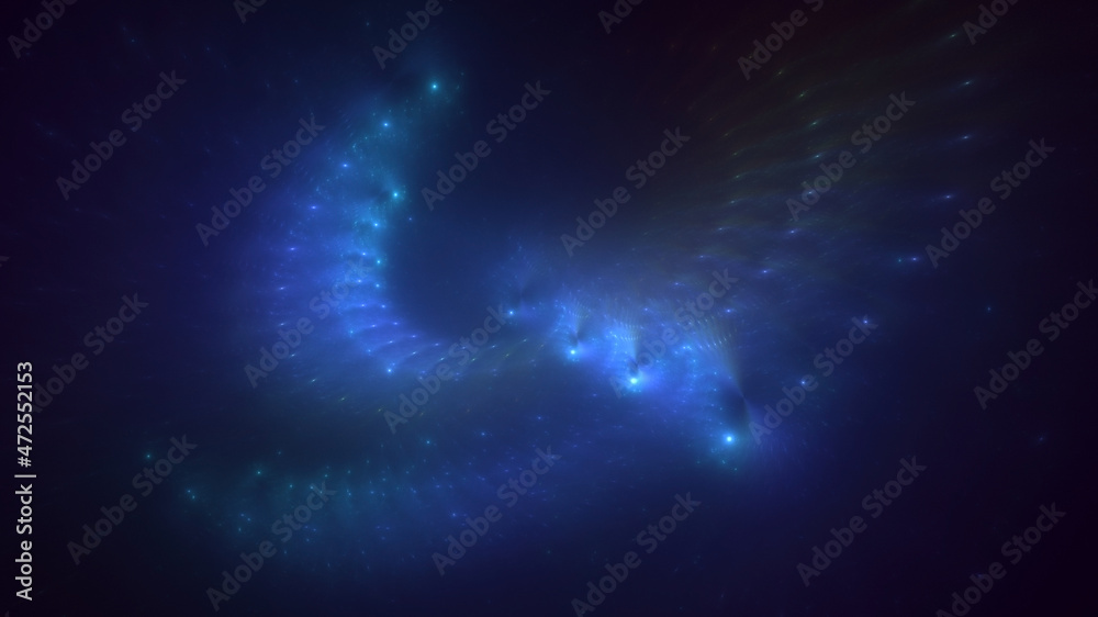 Obraz premium 3D rendering abstract multicolor fractal light background