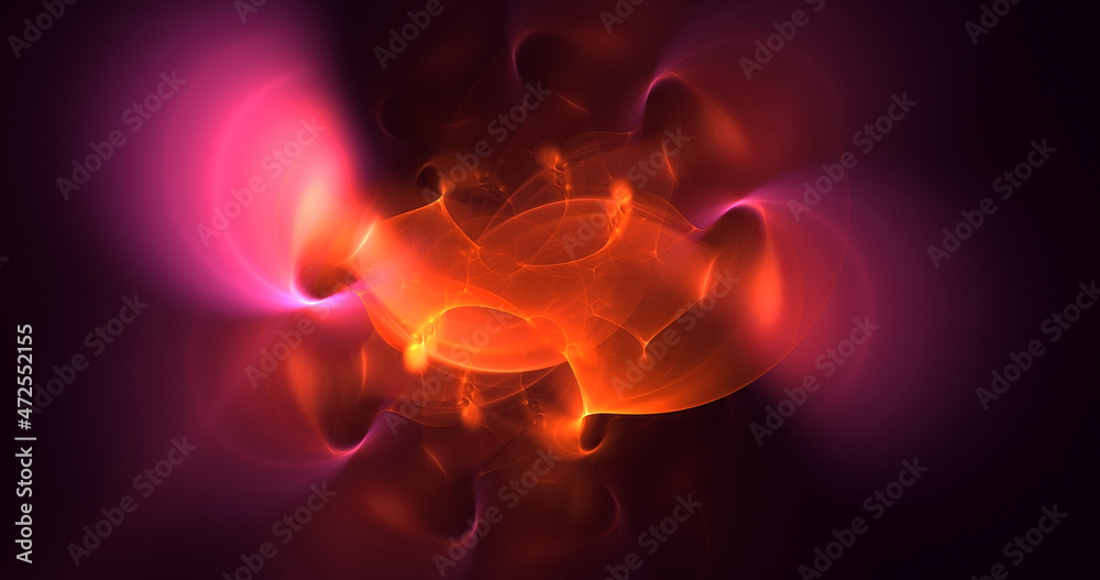 Fototapeta premium 3D rendering abstract multicolor fractal light background