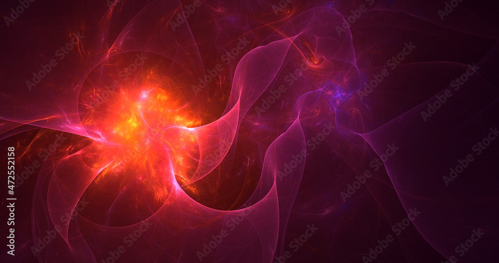 Fototapeta premium 3D rendering abstract multicolor fractal light background