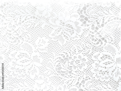 白いレース模様クローズアップ