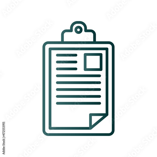 Report Line Gradient Vector Icon Design