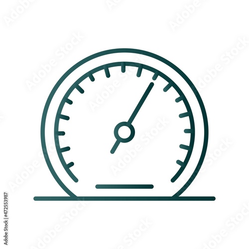 Barometre Line Gradient Vector Icon Design