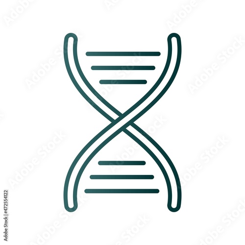 DNA Line Gradient Vector Icon Design