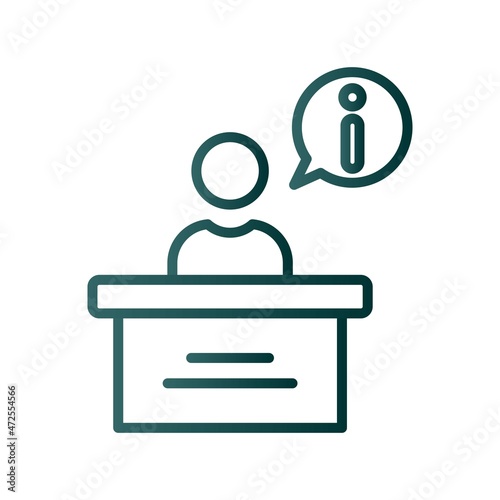 Reception Line Gradient Vector Icon Design