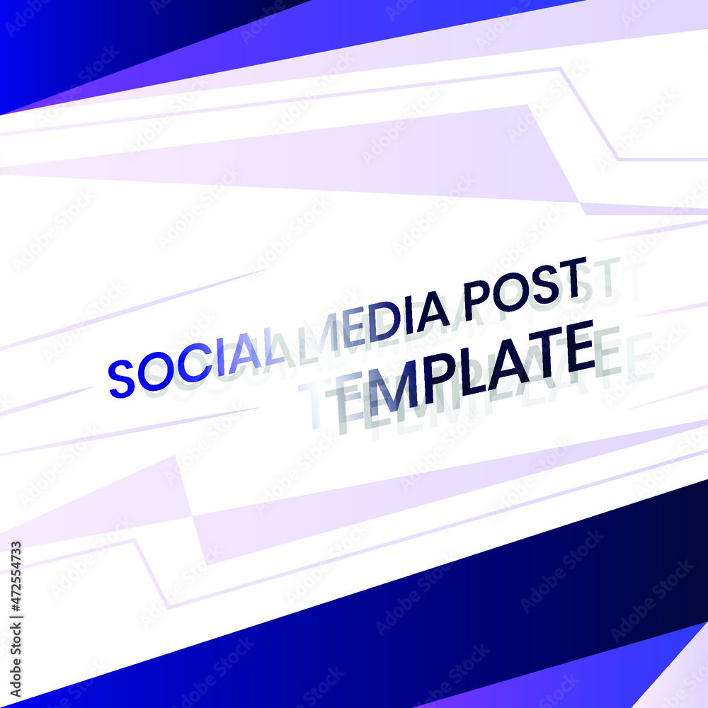 modern blue social media post template