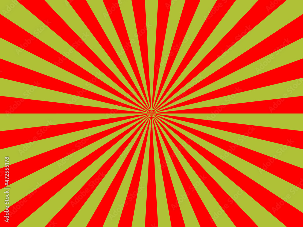 Fototapeta premium 赤と金色のシンプルな放射状のベクター背景