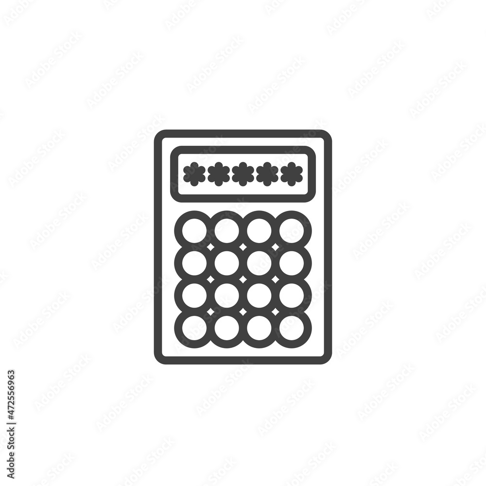 Password access code line icon Password access code line icon