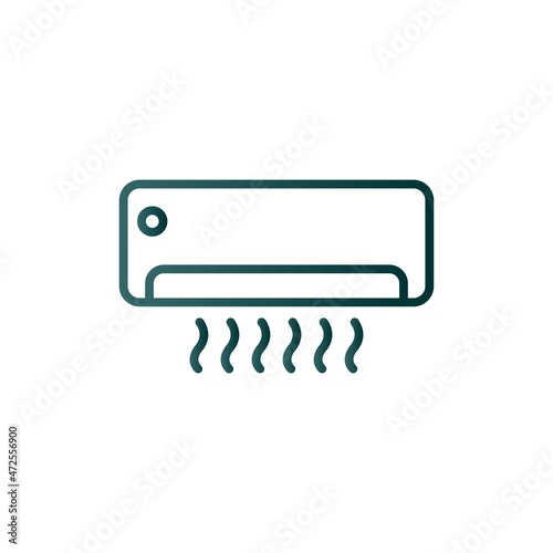 Air ConditionEr Line Gradient Vector Icon Design