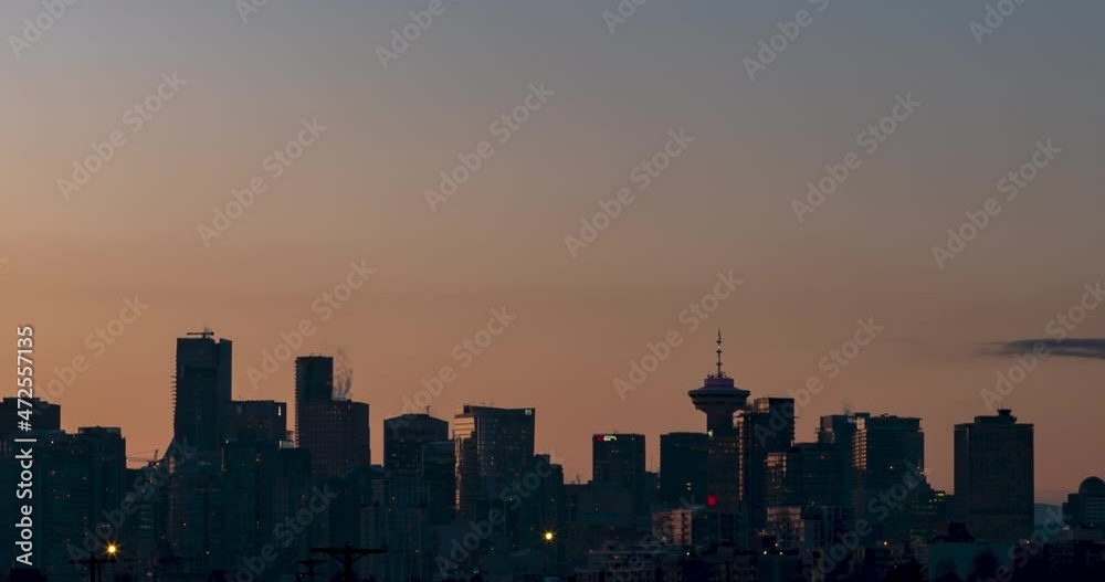 Timelapse video of Vancouver's cityscape during sunrise Timelapse video of Vancouver's cityscape during sunrise