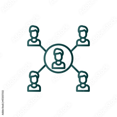Network Line Gradient Vector Icon Design