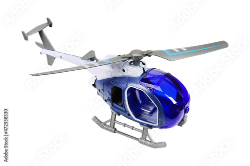 Children's toy helicopter on a white background. Isolated image