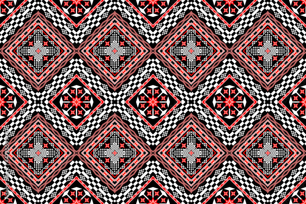 Beautiful geometric ethnic art pattern traditional. Design for carpet,wallpaper,clothing,wrapping,batik,fabric,Vector illustration. Figure tribal embroidery style. Beautiful geometric ethnic art pattern traditional. Design for carpet,wallpaper,clothing,wrapping,batik,fabric,Vector illustration. Figure tribal embroidery style.