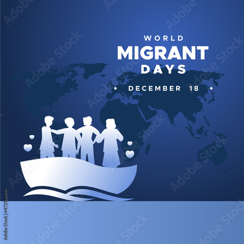 World Migrants Day Design Background For Greeting Moment