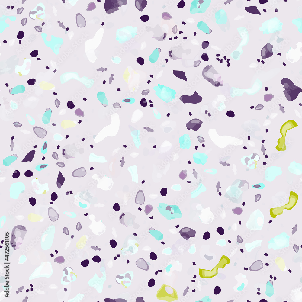 Terrazzo Texture Vector. Flooring Seamless Pattern