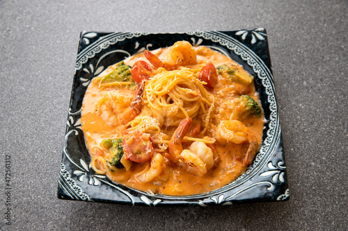 rose shrimp pasta