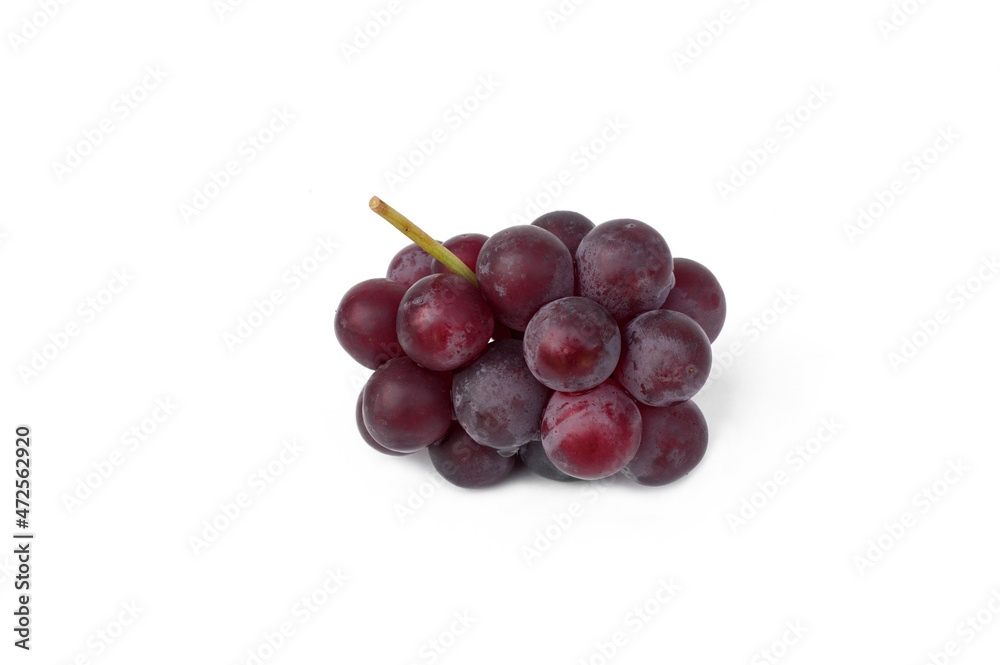 Red grape isolated on white background. Red grape isolated on white background.