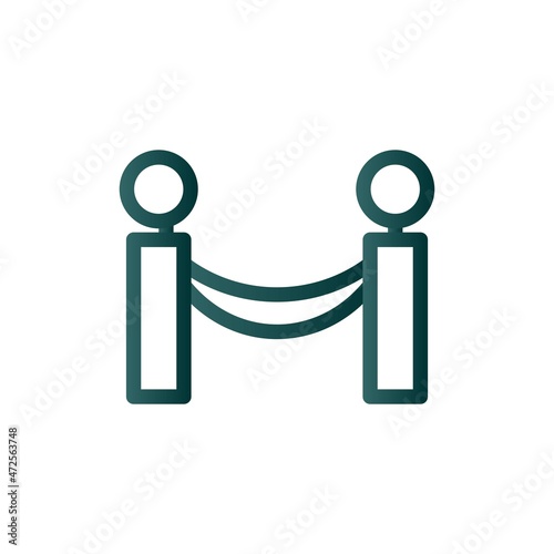 Barrier Line Gradient Vector Icon Design