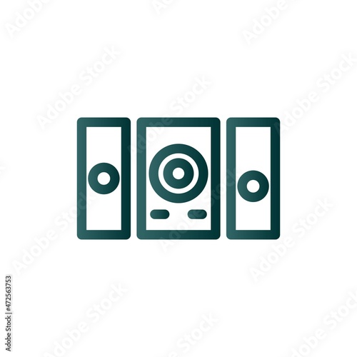 Stereo Line Gradient Vector Icon Design photo