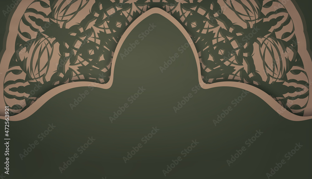 Green background with greek brown pattern and place under your text