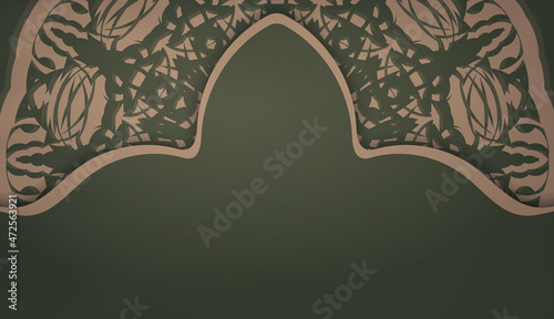 Green background with greek brown pattern and place under your text