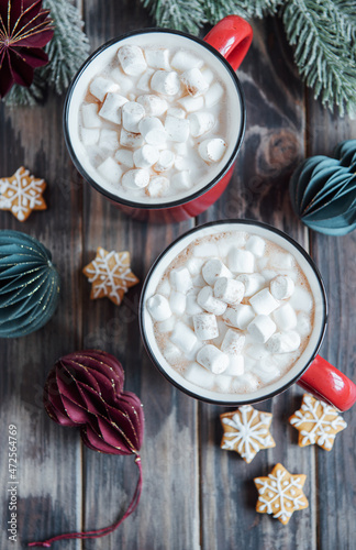 Christmas hot cocoa in the red cup