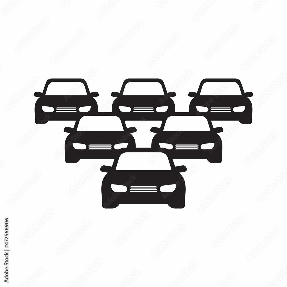 Car Fleet icon. Clipart image isolated on white background Stock