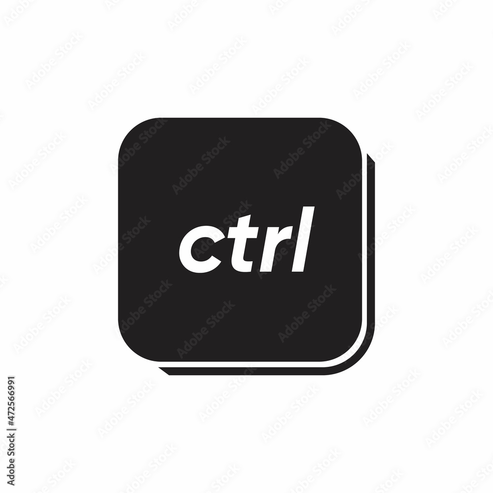 Ctrl key icon. Clipart image isolated on white background Ctrl key icon. Clipart image isolated on white background