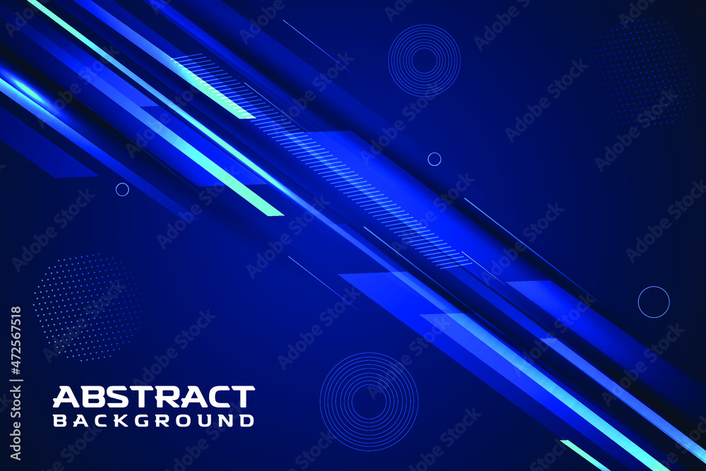 3D Modern Realistic futuristic Elegant Blue Gradient Abstract Speed ...
