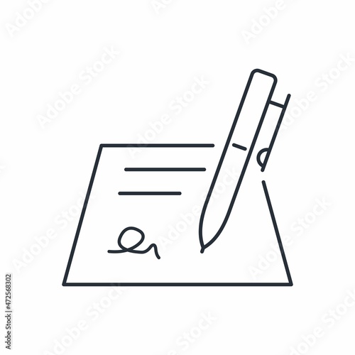 Fill out the appeal form. Vector linear illustration isolated on white background.