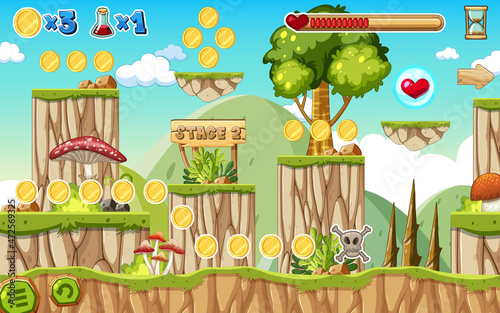 A Game Template Forest Scene