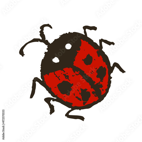 Icon in hand draw style. Drawing with wax crayons, children's creativity