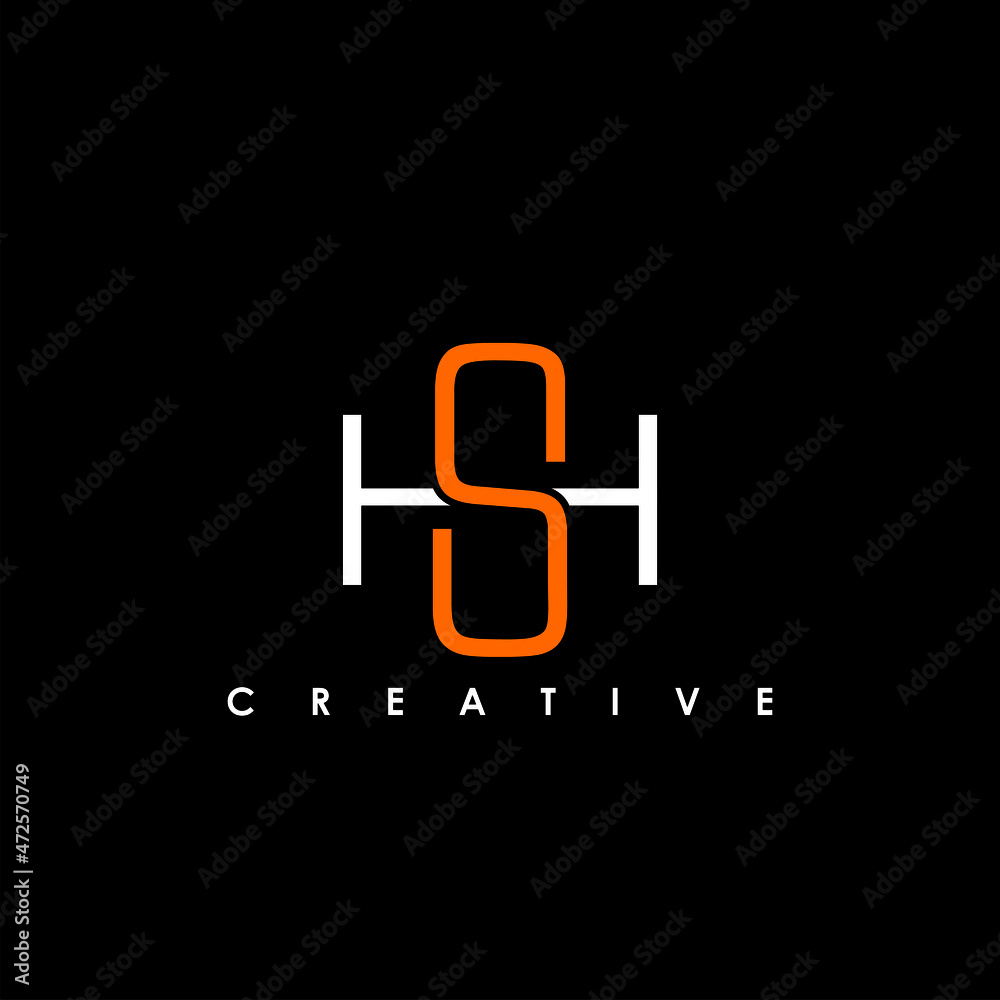 Fototapeta premium SH, HS Letter Initial Logo Design Template Vector Illustration