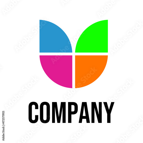 colorful flowers represent the joy of the heart.can be used for logos and icons Free Download colorful flowers represent the joy of the heart.can be used for logos and icons - GFXLoad